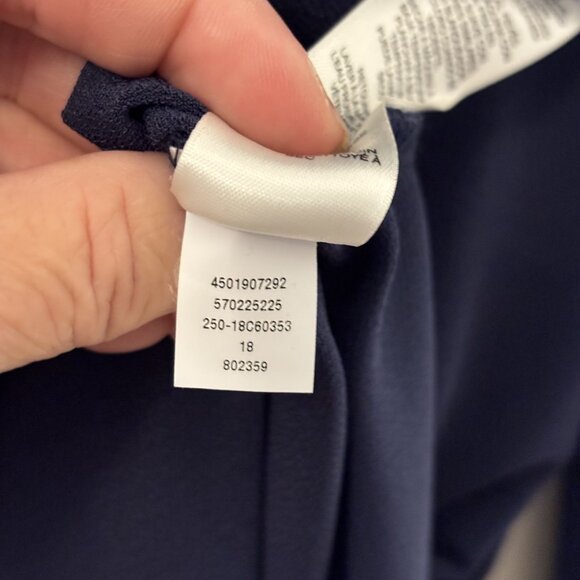 Chicos Navy Lace-Up Long Sleeve Tunic Dress Size Chicos 2 = Large - Picture 11 of 11